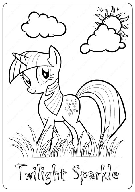 pony twilight sparkle coloring page