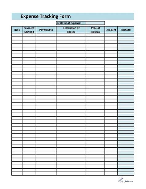 printable monthly business expense sheet shop fresh