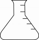 Erlenmeyer Flask Beaker Empty Science Conical Drawing Clip Clipart Diagram Tube Test Draw Laboratory Cliparts Chemistry Transparent Chemical Line Pic sketch template