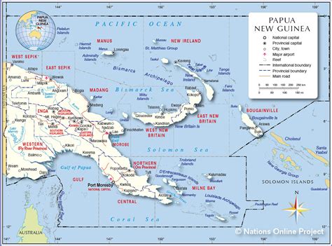 Political Map Of Papua New Guinea Nations Online Project