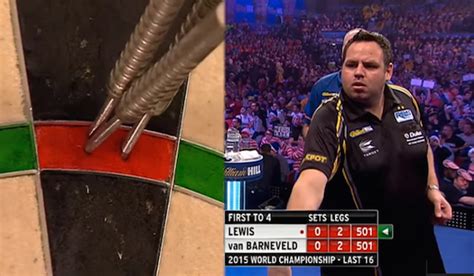 adrian lewis perfect  dart finish   world championships boing boing