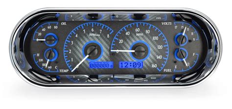 dakota digital universal recessed oval analog dash gauges instrument system vhx