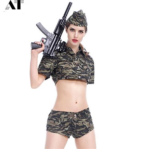 halloween women sexy camouflage costumes adult army