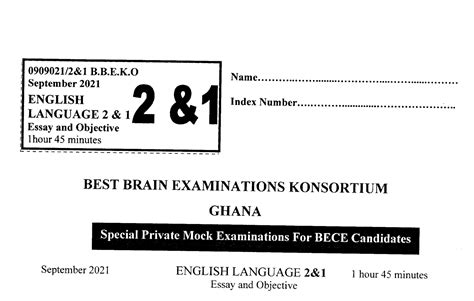 brain september  mock english language qa