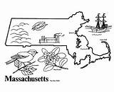 Coloring Massachusetts Flag State Pages Comments Coloringhome sketch template