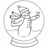 Snowglobe Neve Globo Snowman Globes Bestcoloringpagesforkids Colorironline sketch template