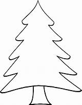 Tree Christmas Outline Simple Clip Template Clipart Pine sketch template