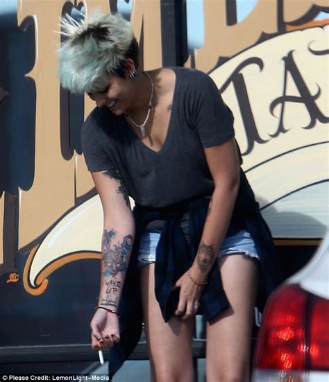 paris jackson gets her 23rd tattoo this time of the demonic rabbit