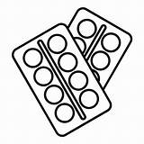 Pills Pill Medication Line Iconfinder sketch template