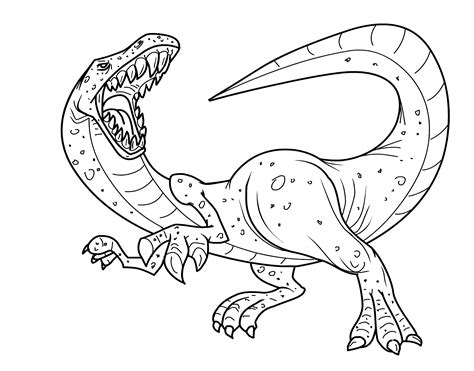 easy scary dinosaur coloring pages check   scary dinosaur
