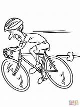Coloring Riding Pages Bicycle Racing Printable Drawing sketch template