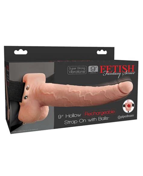 Fetish Fantasy 9 Inches Hollow Rechargeable Strap On With