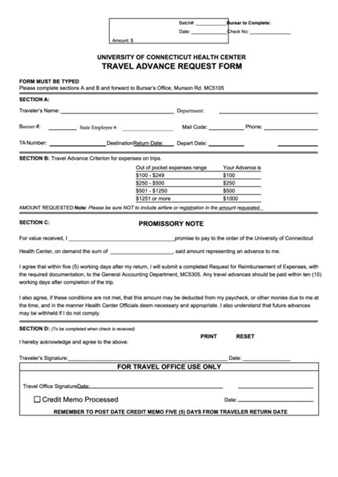 fillable travel advance request form printable