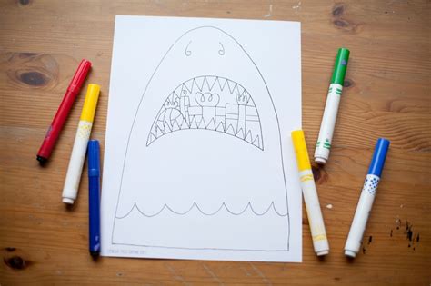 happy birthday shark kids coloring pages coloring sheets  etsy