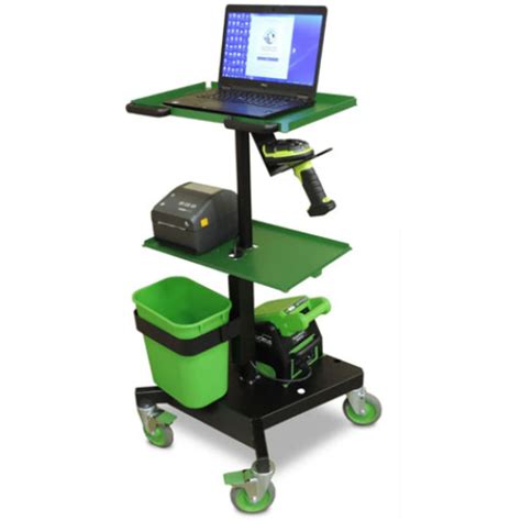 newcastle systems lt series industrial powered laptop mobile cart