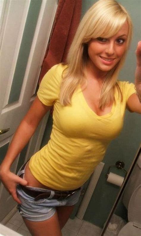 Hot Blonde Girl In Sexy Mirror Picture Sexy Self Shots