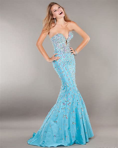 skin tight blue dress  flows    bottom prom dresses jovani mermaid gown prom