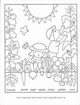 Coloring Garden Pages Gardening Vegetable Kids Sheets Preschool Vegetables Seeds Color Colouring Worksheets Printable Planting Kindergarten Print Children Book Gaden sketch template