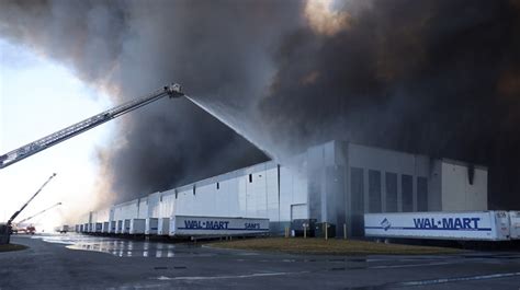 walmart distribution center resumes operations  fire