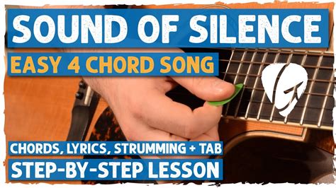 Sound Of Silence Easy 4 Chord Guitar Tutorial Lesson How To