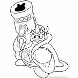 Kirby Dedede Masked Coloringpages101 sketch template