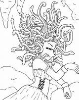 Medusa Cave Coloring Netart sketch template