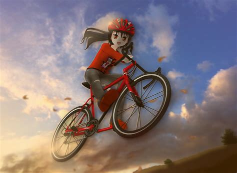 new bike helmet and bicycle action shot by akio noir on deviantart