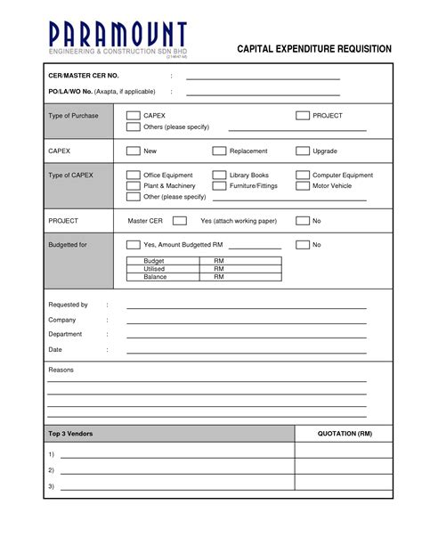 creating  business justification template  capital
