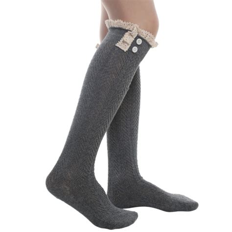 women knee length thigh high stocking sweet cotton boots