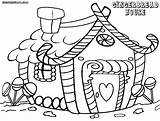 Gingerbread House Coloring Pages Colorings Print sketch template