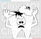 Clip Tooth Cavity Aching Outline Coloring Ice Pack Illustration Royalty Vector Pams Clipart sketch template