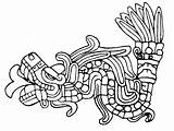Quetzalcoatl Mesoamerica Aztec Mayan Serpientes Serpiente Mayas Mochica Dioses Inca Dragones sketch template