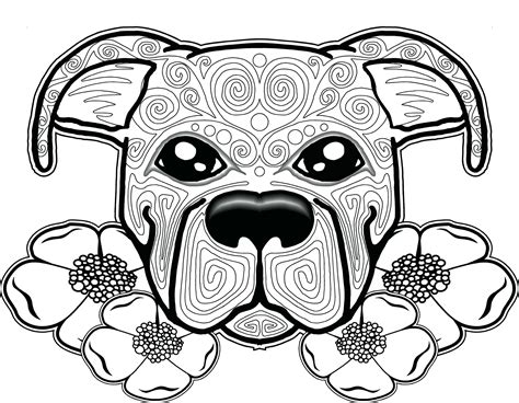 printable dog coloring pages  adults