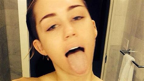 miley cyrus tongue pictures wrecking ball singer says she only sticks