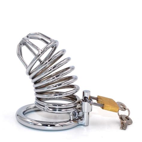 spiral penis cage male chastity device cock cage metal