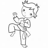 Karate Kids Coloring Pages Drawing Embroidery Kid Designs Para Colouring Colorear Boy Colorir Desenhos Dibujos Stamps Digi Bogg Sports Party sketch template
