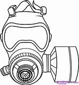Draw Mask Gas Coloring Ww1 Step Pages Clip Cartoon Gasmask Clipart Drawing Weapons Cliparts Graffiti Getcolorings sketch template