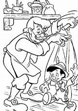 Coloring Puppet Geppetto Pinocchio Pages Clipart Library Popular String sketch template