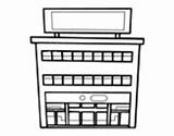 Store Coloring Shopping Mall Department Grocery Coloringcrew Dibujo sketch template