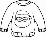 Sweater Christmas Ugly Coloring Clipart Getcolorings Color Pages Getdrawings sketch template