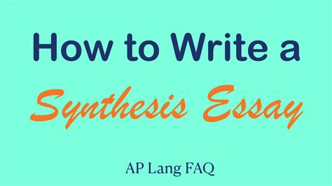 write  synthesis essay ap lang  tips coach hall writes