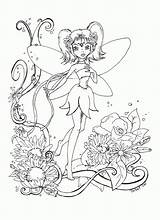 Coloring Fairy Pages Rocks sketch template
