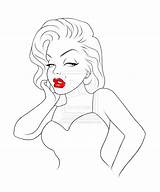 Monroe Marilyn Drawing Easy Pencil Marylin Cartoon Getdrawings Draw Coloring Painting Choose Board sketch template