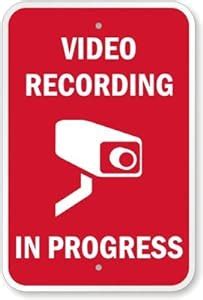 amazoncom video recording  progress  graphic sign