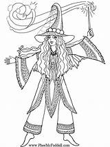 Coloring Pages Fairy Fantasy Witch Pagan Adult Enchanted Colorear Para Adults Dibujos Halloween Mermaid Printable Fairies Phee Mcfaddell Pheemcfaddell Brujas sketch template