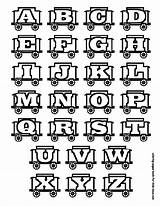 Coloring Alphabet Pages Train Letters Kids Learning Book Kindergarten Abc Printable Letter Trains Colouring Chart Learn Students Color Thomas Part sketch template
