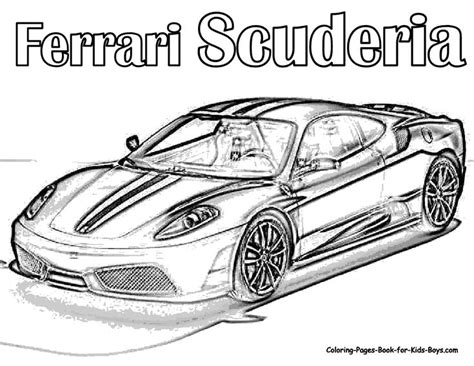 auto coloring scuderia ferrari car colouring pages supercar rally