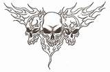 Skulls Flame Drawing Evil Skull Drawings Flaming Deviantart Getdrawings Favourites Add sketch template