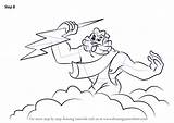 Zeus Draw Fantasia Step Drawing Cartoon Tutorials Drawingtutorials101 Tutorial sketch template