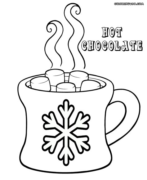 hot chocolate mug template printable sketch coloring page